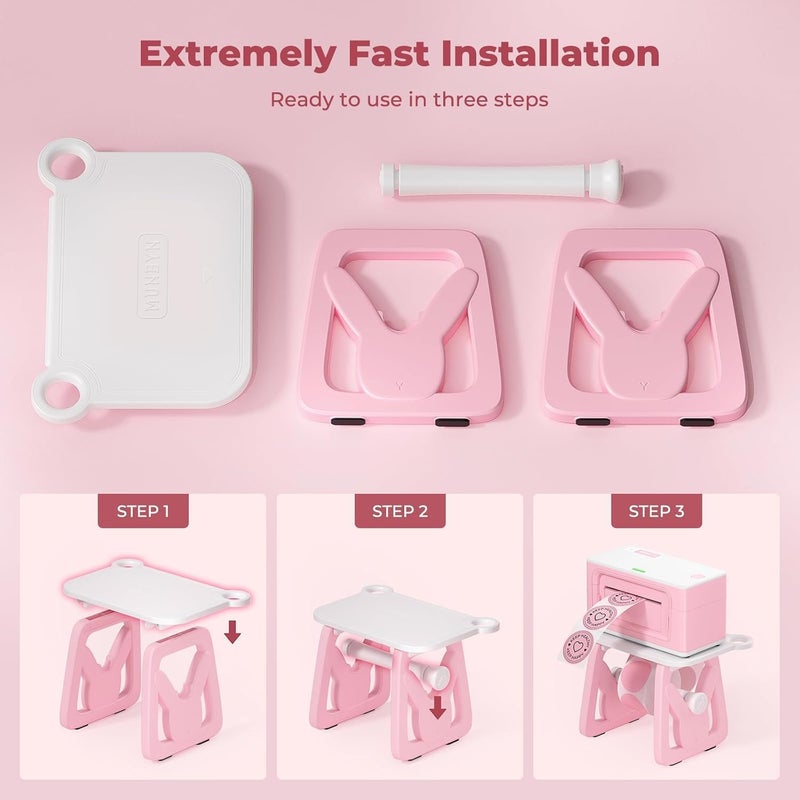 MUNBYN Label Holder for Rolls and Fanfold Labels, Thermal Sticker Holder for Desktop Thermal Printer, Accessory Supplies for Home, Office, Small Business - Image 4